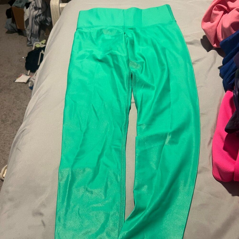Carbon38 Green Leggings Small - image 1